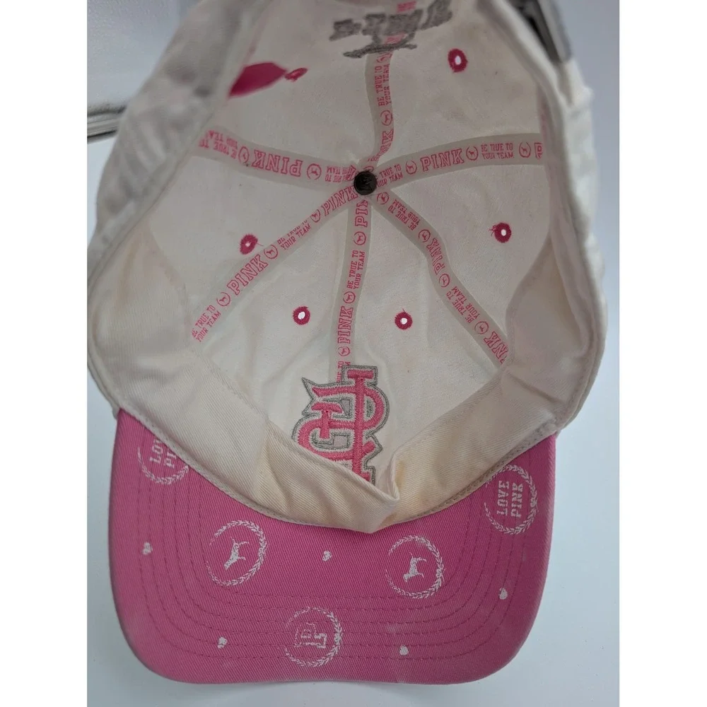 Victoria's Secret PINK St Louis Cardinals Baseball Hat White Pink Adjustable Cap